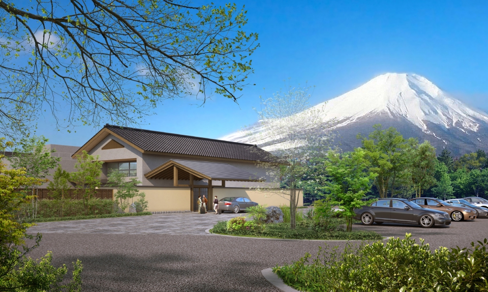 来年5月開業予定の「強羅花壇 富士」エントランスから見える景色のイメージ図です